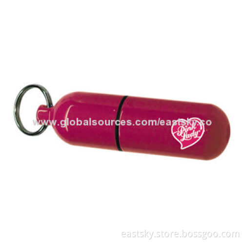 Pill Shape Metal USB Flash Drive with Deft Configuration, Shockproof